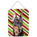 Carolines Treasures German Pinscher Candy Cane Christmas Wall or Door Hanging Prints 16 x 12