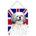 Carolines Treasures SC9840DS1216 Shih Tzu with English Union Jack British Flag Wall or Door Hanging Prints 16 x 12