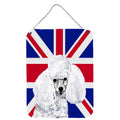Carolines Treasures White Toy Poodle with English Union Jack British Flag Wall or Door Hanging Prints 16 x 12