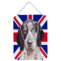 Carolines Treasures Blue Tick Coonhound with English Union Jack British Flag Wall or Door Hanging Prints 16 x 12