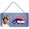 Carolines Treasures SC9894DS612 Woof If You Love America Collie Wall or Door Hanging Prints 6 x 12