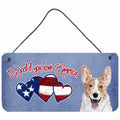 Carolines Treasures SC9896DS612 Woof If You Love America Corgi Wall or Door Hanging Prints 6 x 12