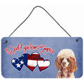 Carolines Treasures Woof If You Love America Apricot Poodle Wall or Door Hanging Prints 6 x 12
