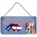 Carolines Treasures SC9904DS612 Woof If You Love America Boxer Wall or Door Hanging Prints 6 x 12