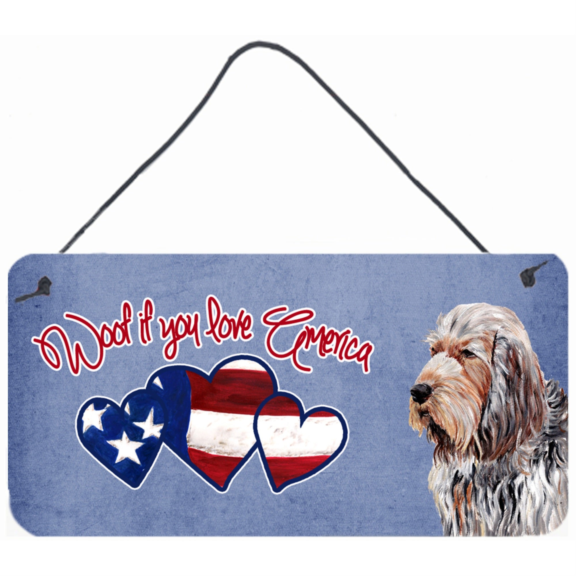 Carolines Treasures SC9908DS612 Woof If You Love America Otterhound Wall or Door Hanging Prints 6 x 12
