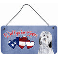 Carolines Treasures SC9913DS612 Woof If You Love America Shih Tzu Wall or Door Hanging Prints 6 x 12