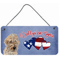 Carolines Treasures Woof If You Love America Goldendoodle Wall or Door Hanging Prints 6 x 12