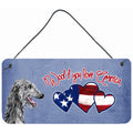 Carolines Treasures SC9917DS612 Woof If You Love America Scottish Deerhound Wall or Door Hanging Prints 6 x 12