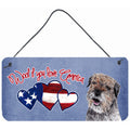 Carolines Treasures SC9923DS612 Woof If You Love America Border Terrier Wall or Door Hanging Prints 6 x 12