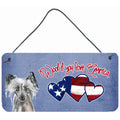 Carolines Treasures SC9930DS612 Woof If You Love America Chinese Crested Wall or Door Hanging Prints 6 x 12