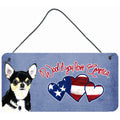 Carolines Treasures SC9933DS612 Woof If You Love America Chihuahua Wall or Door Hanging Prints 6 x 12