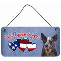 Carolines Treasures SC9936DS612 Woof If You Love America Australian Cattle Dog Wall or Door Hanging Prints 6 x 12
