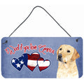 Carolines Treasures Woof If You Love America Yellow Labrador Wall or Door Hanging Prints 6 x 12