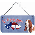 Carolines Treasures SC9957DS612 Woof If You Love America Basset Hound Wall or Door Hanging Prints 6 x 12