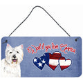 Carolines Treasures SC9959DS612 Woof If You Love America Westie Wall or Door Hanging Prints 6 x 12