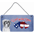 Carolines Treasures SC9967DS612 Woof If You Love America Shih Tzu Wall or Door Hanging Prints 6 x 12