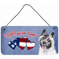 Carolines Treasures SC9971DS612 Woof If You Love America Akita Wall or Door Hanging Prints 6 x 12