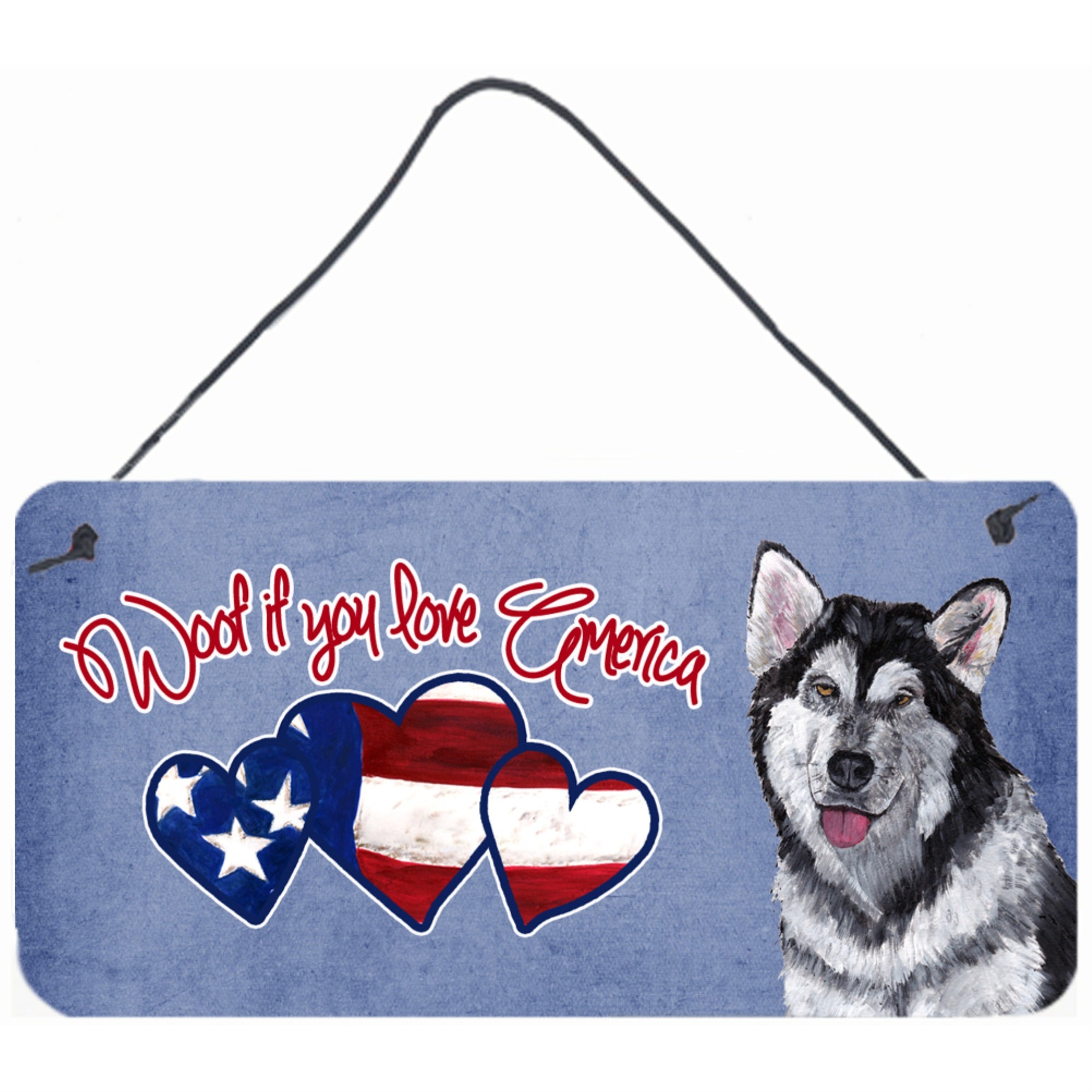 Carolines Treasures Woof If You Love America Alaskan Malamute Wall or Door Hanging Prints 6 x 12