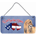 Carolines Treasures Woof If You Love America Afghan Hound Wall or Door Hanging Prints 6 x 12