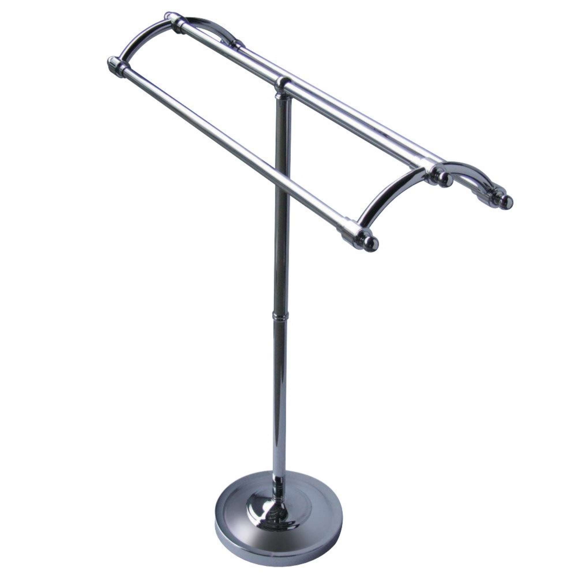 Kingston Brass SCC2271 Pedestal Round Plate Towel Rack, Polished Chrome