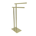 Kingston Brass SCC6037 Freestanding Double Towel Rack, Brushed Brass