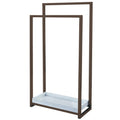 Kingston Brass SCC8265 Edenscape Pedestal 2-Tier Steel Construction Towel Rack with Wooden Case, Oil Rubbed Bronze