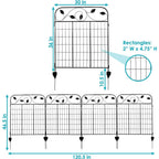 4 Pack Steel Foldable Garden Fence Floral Staked Trellis Panel Animal Barrier