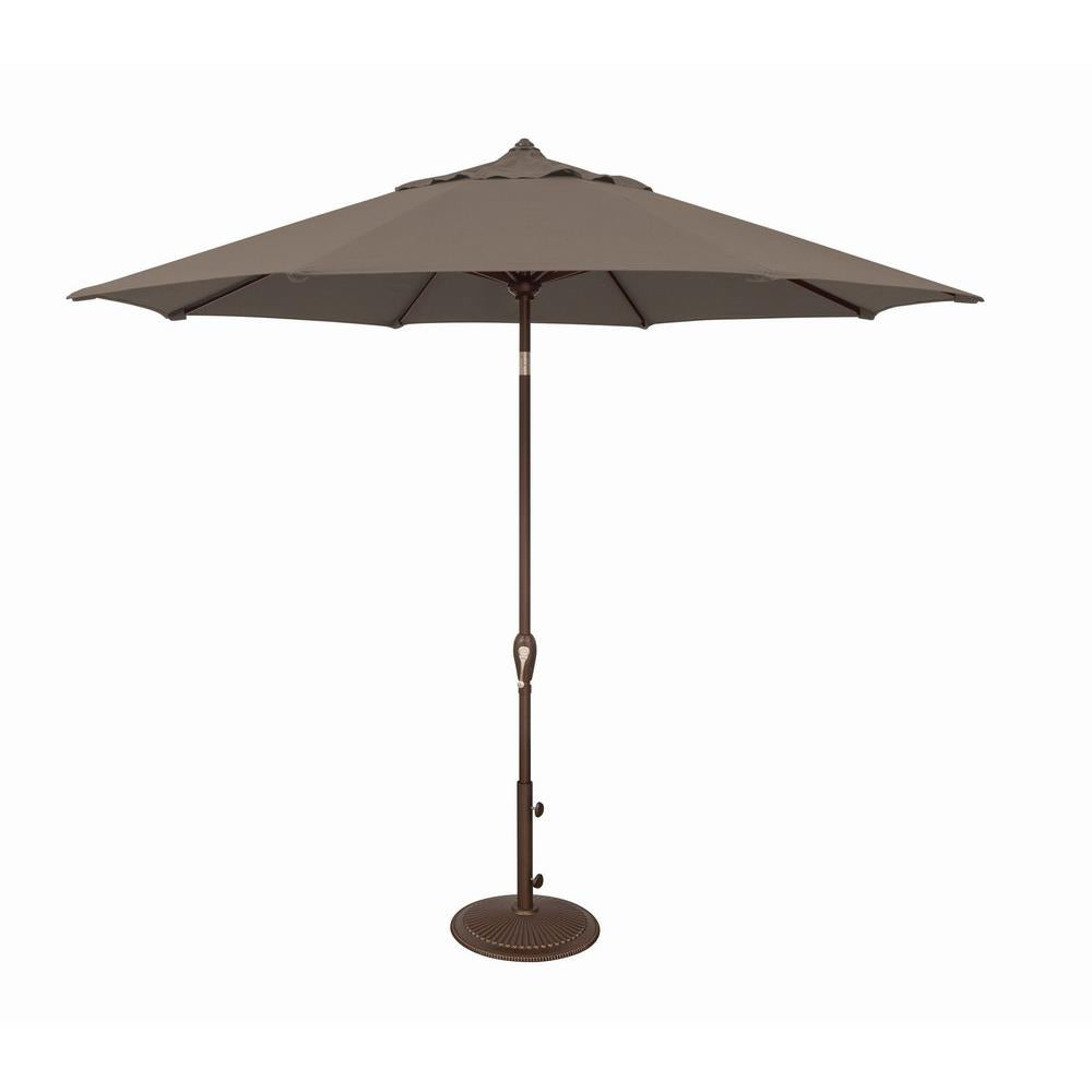 Simplyshade Ssum91-0900-D3474 9 Ft. Aruba Octagon Auto Tilt Market Solefin Umbrella  3474 Taupe