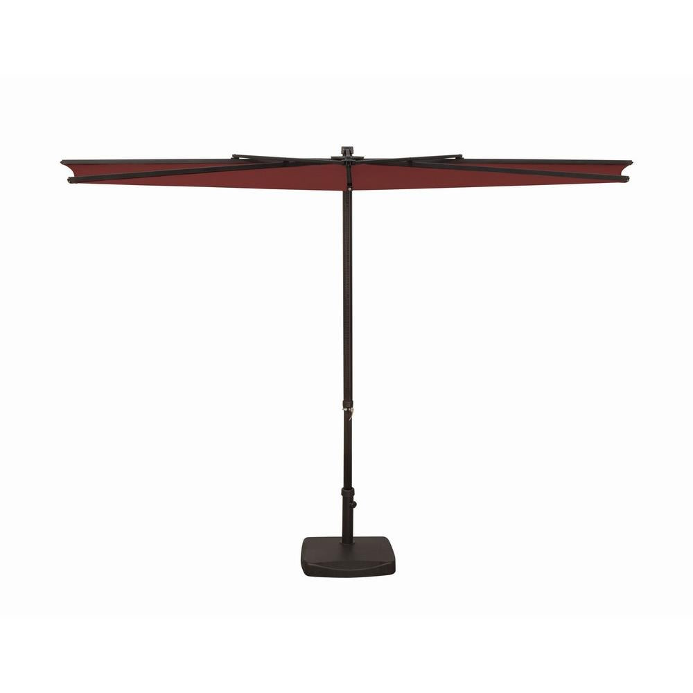 Simplyshade Ssua4599-P083 9 Ft. Amelia Half Polyester Umbrella  P083 Deep Red