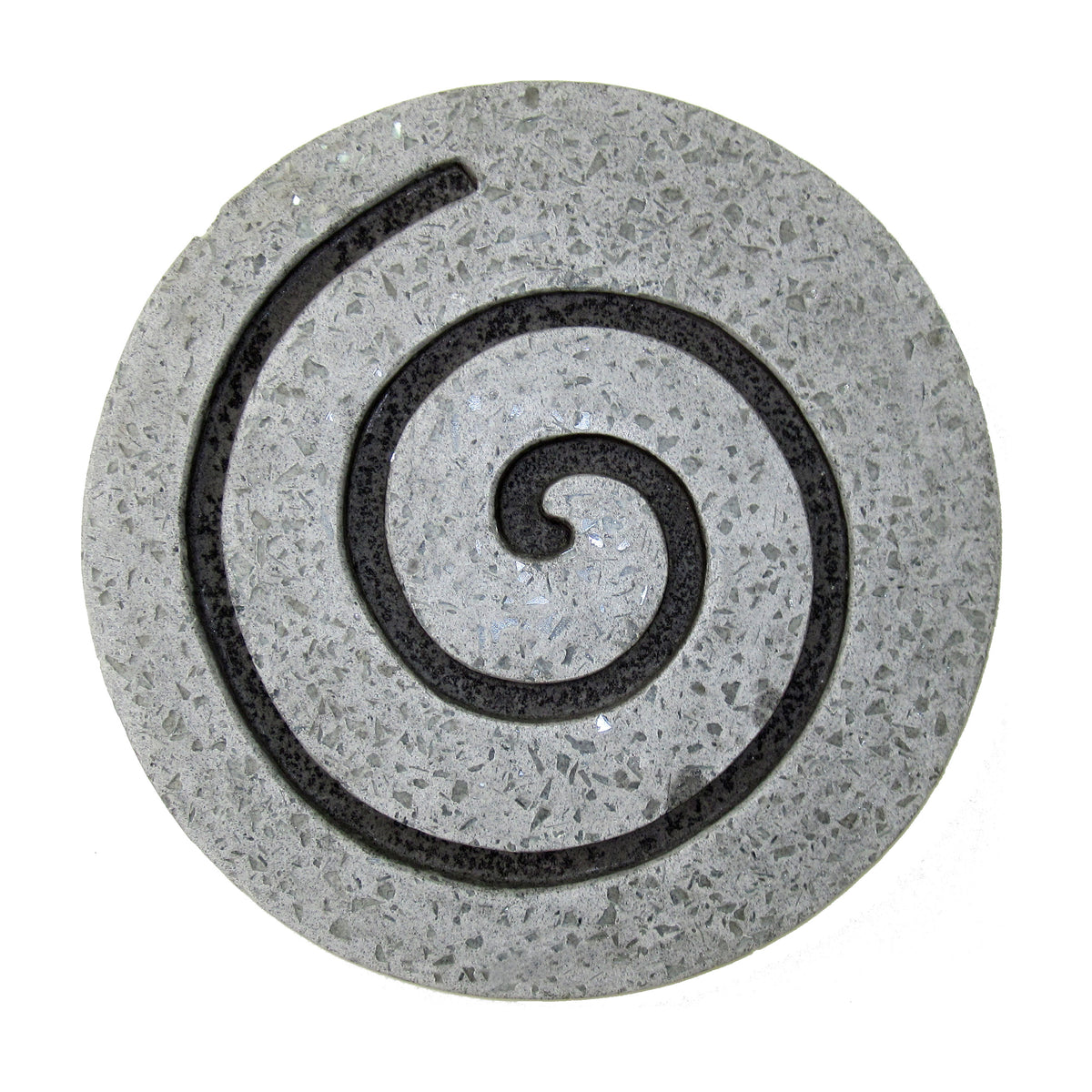 Sandstone Fine Polished Round Wall Decor W/Glass Pieces, Circle Design..14 X 2