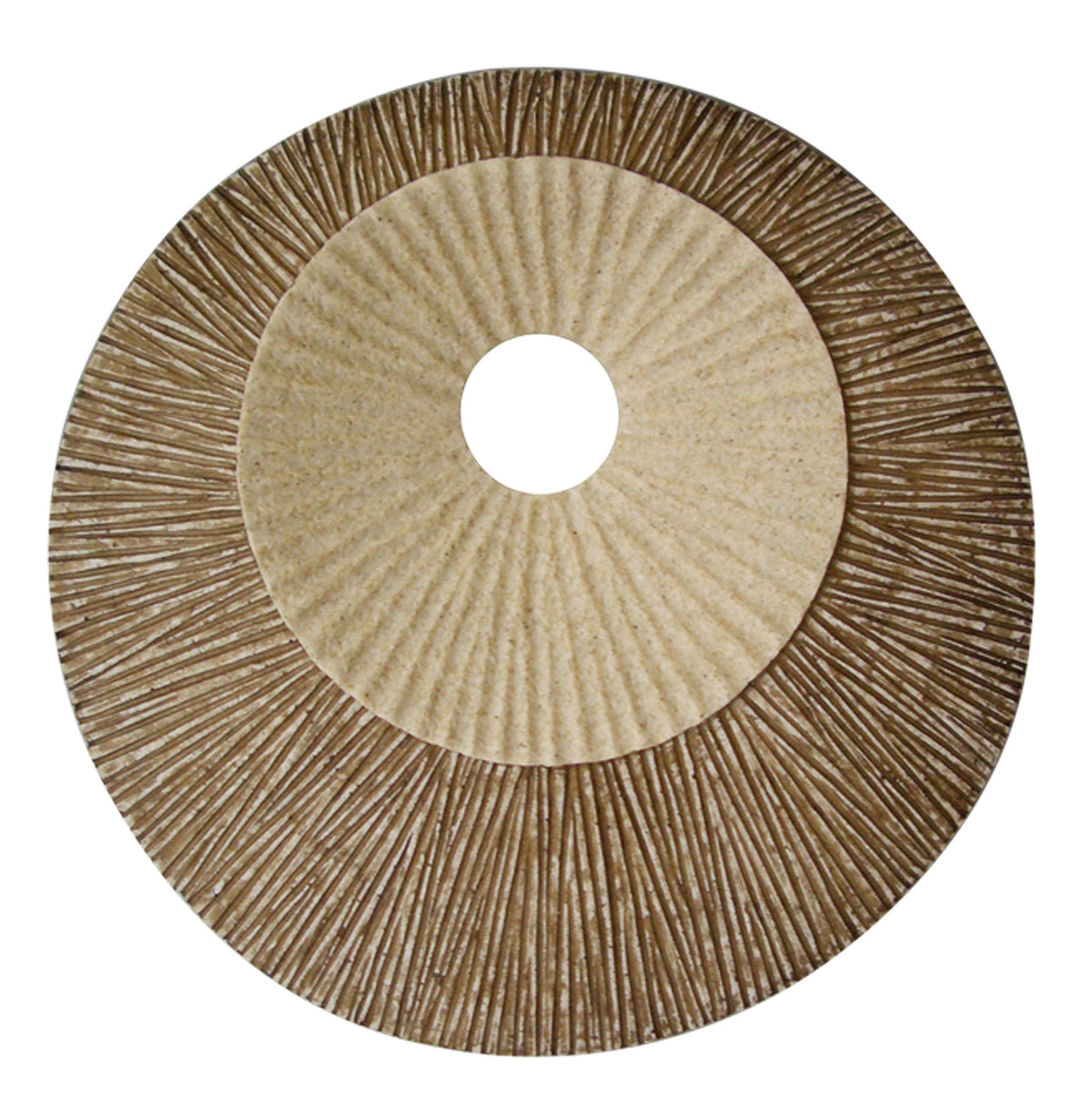 Round Double Layer Ribbed Wall Plaque 27 Inch  X 3 Inch