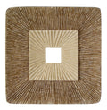 Square Double Layer Ribbed Wall Plaque 14 Inch  X 2 Inch