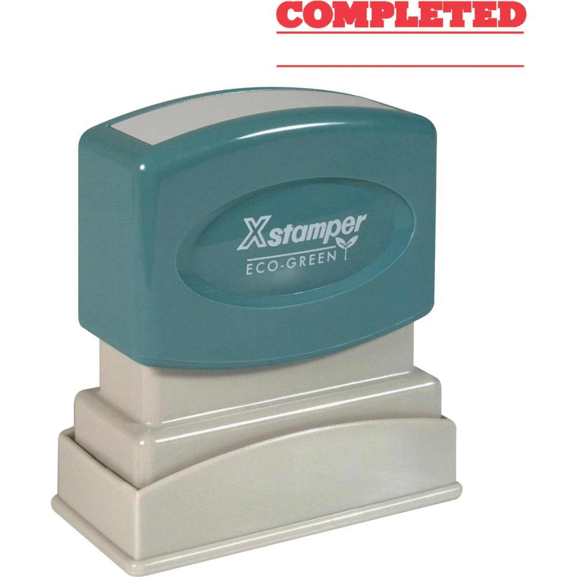 Xstamper Completed Stamp - Message Stamp - Completed - 0.50 Impression Width X 1.63 Impression Length - 100000 Impression(S) - R