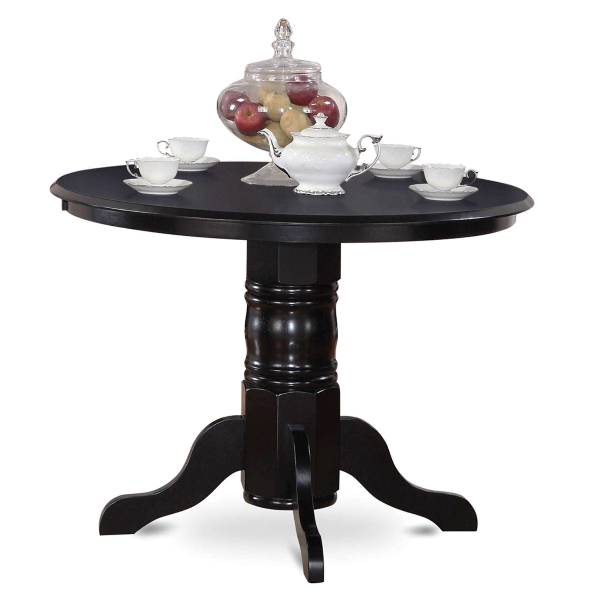 SHAN5-BLK-C 5 Pc Dining room set- Dinette Table and 4 Kitchen Dining Chairs