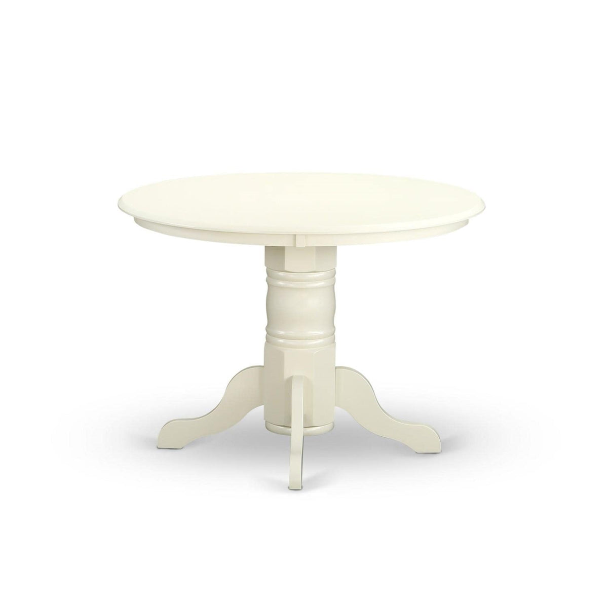 SHT-WHI-TP Round Kitchen Table 42'' Diameter in Linen White