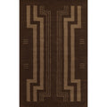Momeni Simba Hand Tufted Wool Geometric Area Rug, Brown, 2 X 3