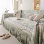 French Chic Style Ruffle Rose Cover Throw for Sofas, Decorative Sectional Covers