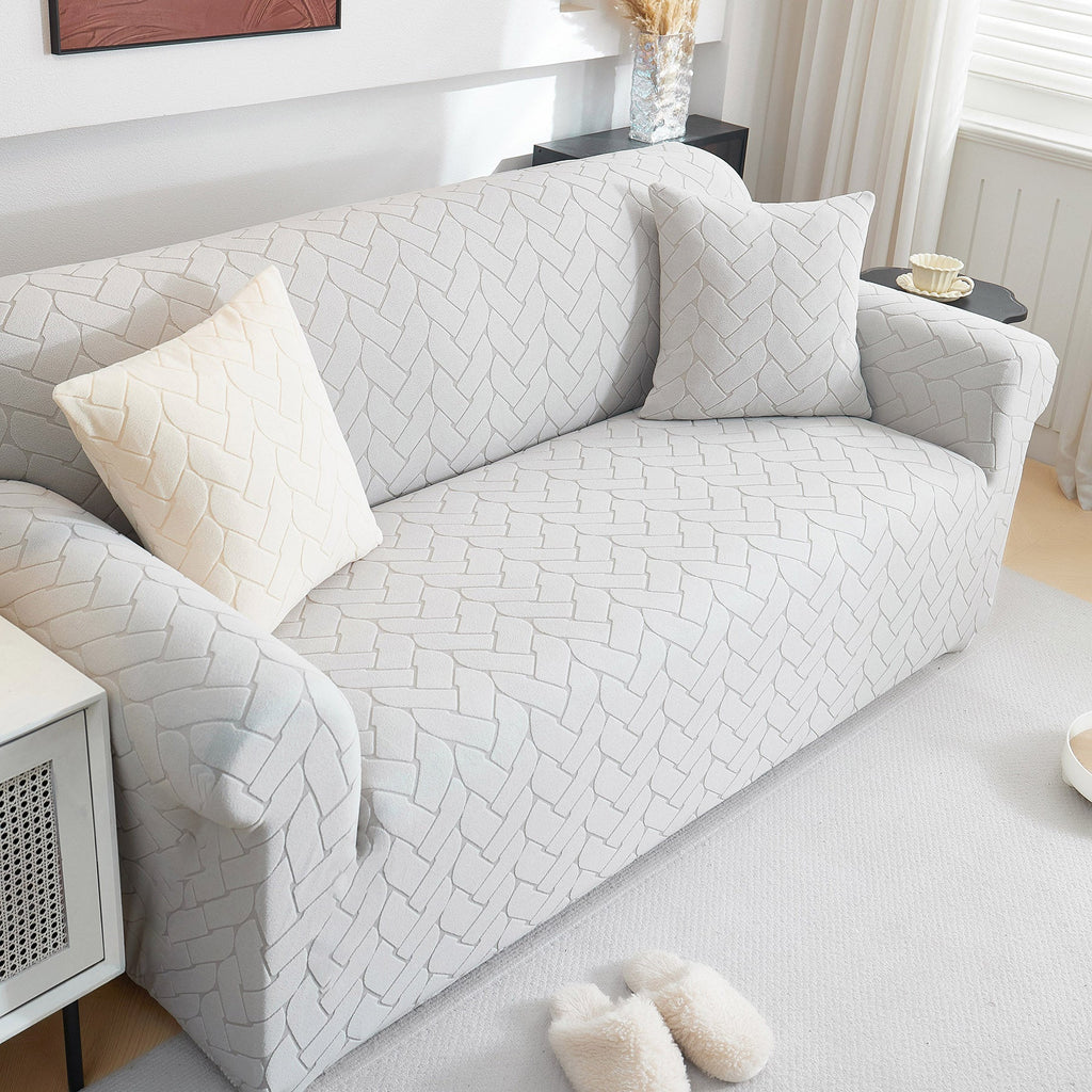 3D Jacquard Couch Slipcover, Washable Non Slip Soft Couch Sofa Cover for Kids, Pets
