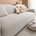 Stretch Textured Vertical Stripe Couch Slipcover, Soft Jacquard Elastic Sofa Cover