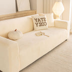 Premium Velvet Thick Stretch Couch Slipcover, Non-Slip Furniture Protector for Pets