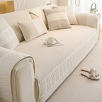 Herringbone Sofa Protector Cover, Non-Slip Couch Cover for Seat, Back & Arms
