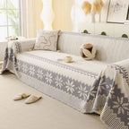 Thick Jacquard Couch Cover for Sectional Sofas, Cozy Washable Sofa Cover Throw Blanket