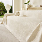 Tropical Botanical Leaf Texture Furniture Protector Blanket Soft Breathable Sofa Cover