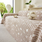 Soft Breathable Sofa Cover Blanket,Botanical Embossed Furniture Protector Throw Cover