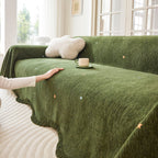 Soft Jacquard Sofa Cover for Dogs, Boho Chenille Sofa Slipcover for Pets Washable