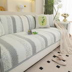 Striped Non-Slip Cooling Couch Cover, Summer Couch Pads for Seat Back Armrest