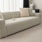3D Jacquard Geometric Sofa Cover, High Stretch Soft Polar Fleece Slipcover for Couch