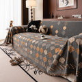 Boho Geometric Sofa Slipcovers Chenille Scratch Resistant Couch Protective Covers