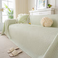 3D Bubble Textured Furniture Protector Throw Cover, Cooling Soft Woven Couch Cover