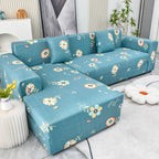Boho Printed Sofa Slipcover, Stretch Furniture Protector for Sectional L-Shaped Sofa